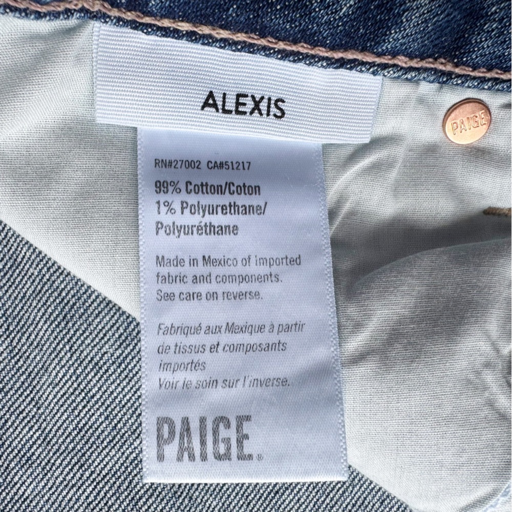 Paige Alexis Barrel Leg Jeans in Le Club | 33 NWT - Picture 12 of 14